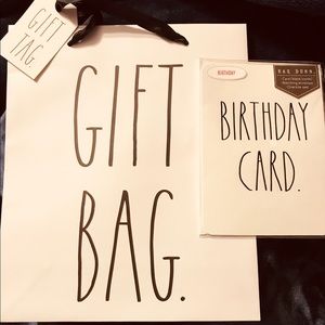 Rae Dunn gift bag and birthday card set